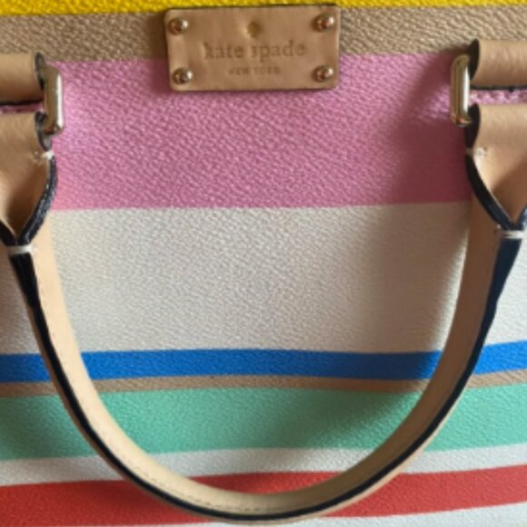 RARE Vintage Kate Spade Multi Color Crossbody Satchel & Wallet EUC - Picture 9 of 9
